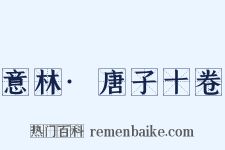 意林·唐子十卷是什么意思的图片